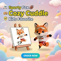 Jouets en peluche personnalisés Mascotte Renard en Coton Biologique et Coton PP Lavé Entièrement Personnalisables Commandes en Gros Direct Usine OEM/ODM