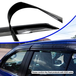 Pare-soleil de porte de luxe pour Fortuner – Protection et décorations – Noir foncé/noir transparent - Product Image 1