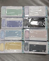 Keyboard dan Mouse Combo Nirkabel 2.4G Mini Dual Mode RGB Backlit, Desain Anti Air dan Anti Jatuh, Tombol Multimedia untuk Bisnis dan Kantor