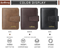 Dompet Pria Berkualitas Tinggi Murah Bahan Kulit PU Minimalis Dompet Koin Pria Resleting Pengunci RFID Tipis Pendek Tahan Air
