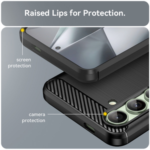 Accesorios para Teléfono Móvil con Estilo Ejecutivo para <span class=keywords><strong>Samsung</strong></span> <span class=keywords><strong>S20</strong></span> S22 S23 S24 S25 <span class=keywords><strong>FE</strong></span> A14 A15 A16, Funda de Silicona Suave con Fibra de Carbono - Product Image 6