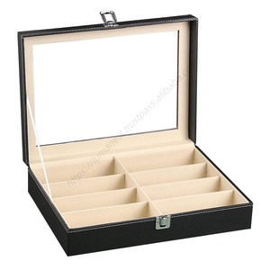 Caja de Almacenamiento para Gafas al por Mayor, Estuche con Cierre y Tapa Transparente, Organizador de Gafas de Sol - Product Image 1