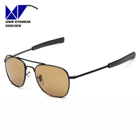 Lunettes de soleil pilote en métal sur mesure OEM, polarisées UV400, taille 55-20-152, pour adultes unisexes, conçues par notre équipe interne