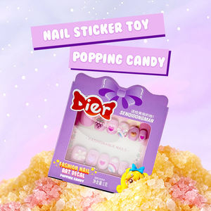 Autocollants pour ongles en gros personnalisés avec étiquette privée, jouet avec des ongles <span class=keywords><strong>d</strong></span>écoratifs colorés et des bonbons effervescents savoureux pour les <span class=keywords><strong>friandises</strong></span> des enfants - Product Image 1