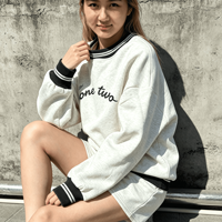 Ensemble de survêtement pour femme avec logo personnalisé, sweat-shirt à col rond, ensemble de 2 pièces pour l'été, survêtement oversize pour femme et ensemble de shorts