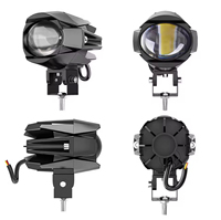 Phare antibrouillard avant pour moto à 1 lentille HY-2411, étanche IP65, LED bicolore blanc/jaune, phare auxiliaire
