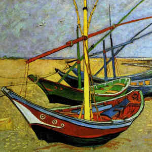 Europeo <span class=keywords><strong>Van</strong></span> <span class=keywords><strong>Gogh</strong></span> arte impresionista barco <span class=keywords><strong>playa</strong></span> paleta cuchillo pintado a mano paisaje pintura al óleo - Product Image 4