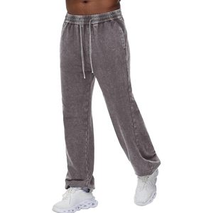 Keeps showing Mens Sweatpants Acid Washed Cotton <b>Elastic</b> Waist Joggers Drawstring Workout Long Pants - Product Image 3