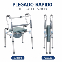 Déambulateur à deux niveaux FY9621L - Chaise de bain 3 en 1 pour personnes âgées avec support ergonomique pour se lever