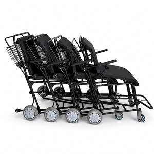 Fauteuil de transfert manuel pour aéroport, taille standard, en alliage d'acier, dispositif médical certifié CE - Product Image 3