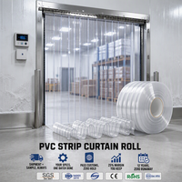 Bande de porte en PVC transparente de 3 mm d'épaisseur, flexible, pour chambre froide, congélateur, entrepôt