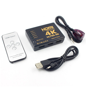 SY 5x1 puerto 4k @ 30Hz HDMI Switch <span class=keywords><strong>Box</strong></span> Negro PVC Cartón Chapado en oro Cable de alimentación Black <span class=keywords><strong>Tv</strong></span> <span class=keywords><strong>Box</strong></span> <span class=keywords><strong>Aoc</strong></span> Monitor Stock Monitor Pc Computer - Product Image 6