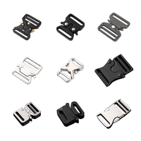 J1019 Boucle de sangle à dégagement rapide latérale réglable en plastique 32mm Sacs tactiques Ceinture Boucle rapide à dégagement rapide en plastique