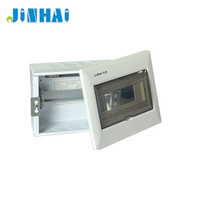 Boîtier de distribution électrique métallique vide JINHAI 8 voies personnalisé, panneau de disjoncteurs, boîte électrique intérieure IP30 220-380V