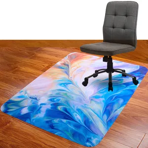 用于木地板的防水和防污透明/数字印刷pvc办公椅垫
