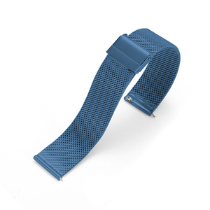 Correa de reloj Upro de malla milanesa de acero inoxidable de liberación rápida 06 con doble hebilla de seguridad ajustable para Apple Watch - Product Image 6