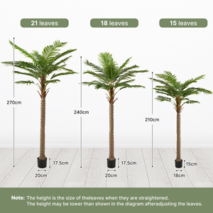 Artificial Palm <b>Tree</b> with Pot Realistic Faux Tropical Palm Plant Easy Assemble <b>Tree</b> for Indoor Outdoor Patio Pool Garden Decor - Product Image 6