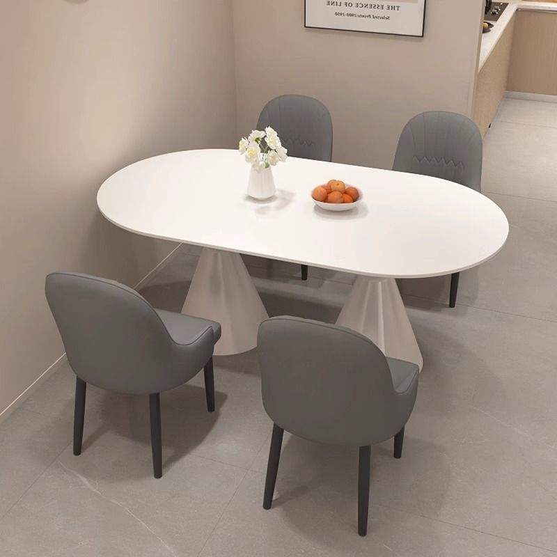 Table + large grey leather lightning chair