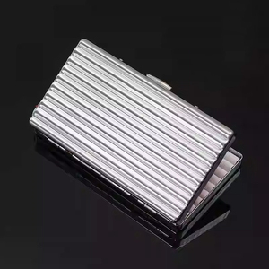 Ea547 Giữ 20Pcs Đồng Mạ Knurling Quá Trình Mỏng Mỏng Nhẹ Hơn Da Hộp Trường Hợp Với Pouch Kim Loại Không Thấm Nước Thuốc Lá Trường Hợp - Product Image 2