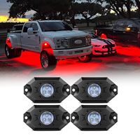 Kit d'éclairage LED RGB haute puissance 9W, éclairage néon multicolore sous châssis avec contrôle par application, éclairage de passage de roue pour camion, UTV, RZR, SUV