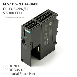 6ES7315-2EH14-0AB0 S7-300 CPU315-2PN/DP หน่วยประมวลผลกลาง หน่วยความจำทำงาน 384KB ตัวควบคุม PLC - Product Image 1