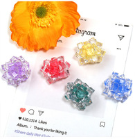Perles transparentes en forme de cube pour la fabrication de bijoux en chaîne, stylo DIY
