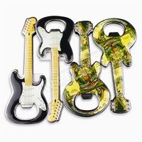 Ouvre-bouteille magnétique, souvenirs personnalisés, en forme de guitare, badge rond en métal, badge de bar, pour réfrigérateur de bière, 2020 unités