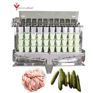 Yarı otomatik turşu Kimchi taze et lineer kafa kantarı gıda endüstrisi için deniz ürünleri paketleme makinesi