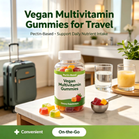 Gommes multivitaminées végétaliennes à base de pectine pour le soutien nutritionnel quotidien des adultes, complément alimentaire naturel à haute concentration