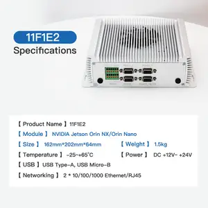 Jetson Orin NX16G Computer incorporato AI Industrial IPC Plink 11F1E2-Orin NX16G-512G SSD