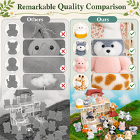 Jouets en peluche OEM/ODM, mini jouets en peluche doux, petites décorations, porte-clés en peluche personnalisés pour sac à dos, animaux en peluche (éléphant, panda, paresseux)