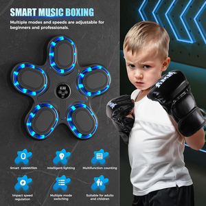 Nouvelle arrivée RS : Cible de boxe électronique intelligente murale pour enfants, utilisation à domicile, exercice, machine de boxe musicale à un coup de poing - Product Image 2