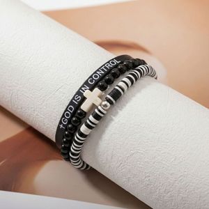 Nueva Pulsera <span class=keywords><strong>de</strong></span> Arcilla Suave con Cuentas <span class=keywords><strong>de</strong></span> Piedra Natural y Cristales Coloridos, Diseño <span class=keywords><strong>de</strong></span> Cruz, <span class=keywords><strong>Amistad</strong></span> y Fe, para Hombre y Mujer, Ideal para <span class=keywords><strong>Regalo</strong></span> - Product Image 5