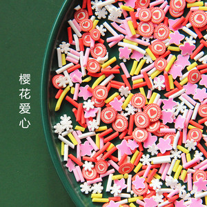 CHENXI 5mm Tiny Donut Polymer Clay arrose des tranches de décoration de Noël pour la fabrication de Slime Nail Art Crafts - Product Image 5