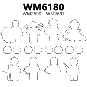 WM6177-6183 Crilin Tenshinhan Yamcha Son Gohan Goku Androide Vegeta Jiren Kefla Hit Zamasu Blocchi da Costruzione Collezionabili Giocattoli per Bambini - Product Image 5