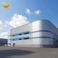 Bâtiment d'atelier en structure acier sur mesure pour usine de fabrication, entrepôt à protection contre les vents avec services de conception de portiques.