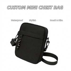 Bolsa de pecho vintage unisex con cremallera, mini bolsa de diseñador con correa ajustable, compacta y moderna para viajes. - Product Image 2