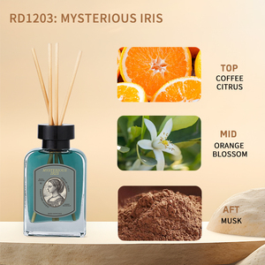 Diffuseur à bâtonnets sans flamme RTS WY 4 Styles 120ml – Bouteille en verre de luxe pour assainisseur d'air, idéal pour bureau, hôtel, chambre, aromathérapie et parfum d'intérieur - Product Image 5