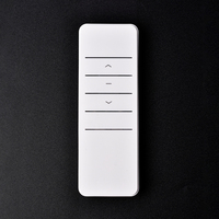 Moteur de rideau intelligent blanc RF433MHZ avec télécommande, code d'apprentissage, matériau ABS, monocanal, alimenté par batterie, compatible Wi-Fi et commande vocale