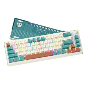 Zifriend ZA68 Pro 3 modelos teclado inalámbrico Bluetooth RGB Hotswap Teclado mecánico para juegos 60% Teclados