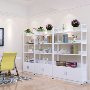 Libreria a 5 livelli <span class=keywords><strong>in</strong></span> metallo <span class=keywords><strong>bianco</strong></span> Infustrial <span class=keywords><strong>in</strong></span> <span class=keywords><strong>ferro</strong></span> <span class=keywords><strong>battuto</strong></span>, libreria di stoccaggio <span class=keywords><strong>in</strong></span> legno con struttura <span class=keywords><strong>in</strong></span> metallo - Product Image 3