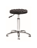 Tabouret rond classique pour laboratoire, bar, bibliothèque, atelier, hauteur réglable; noir