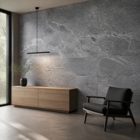 Revêtement mural moderne en quartz souple texturé vague ondulée MCM, panneau de carrelage flexible imperméable pour la maison et la salle de sport, garantie 5 ans
