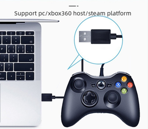 คอนโทรลเลอร์ USB แบบมีสายจอยสติ๊กสำหรับไมโครซอฟต์ เอ็กซ์บ็อกซ์ 360 คอนโซลวินโดวส์พีซีแล็ปท็อปคอมพิวเตอร์วิดีโอเกมสีชมพู - Product Image 5