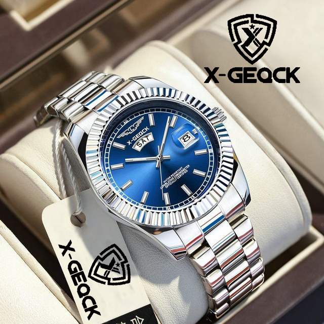 Stainless Steel Strap Sports Clock Luminous Hands Large Dial Men's Brand Watches Fashion Quartz Wristwatch for Men