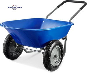 Produit NS Best Choice, <span class=keywords><strong>brouette</strong></span> utilitaire à double roue pour la maison et le jardin, avec pneu pneumatique de 13 pouces, pour la pelouse, le jardinage, la construction, colorée - Product Image 1