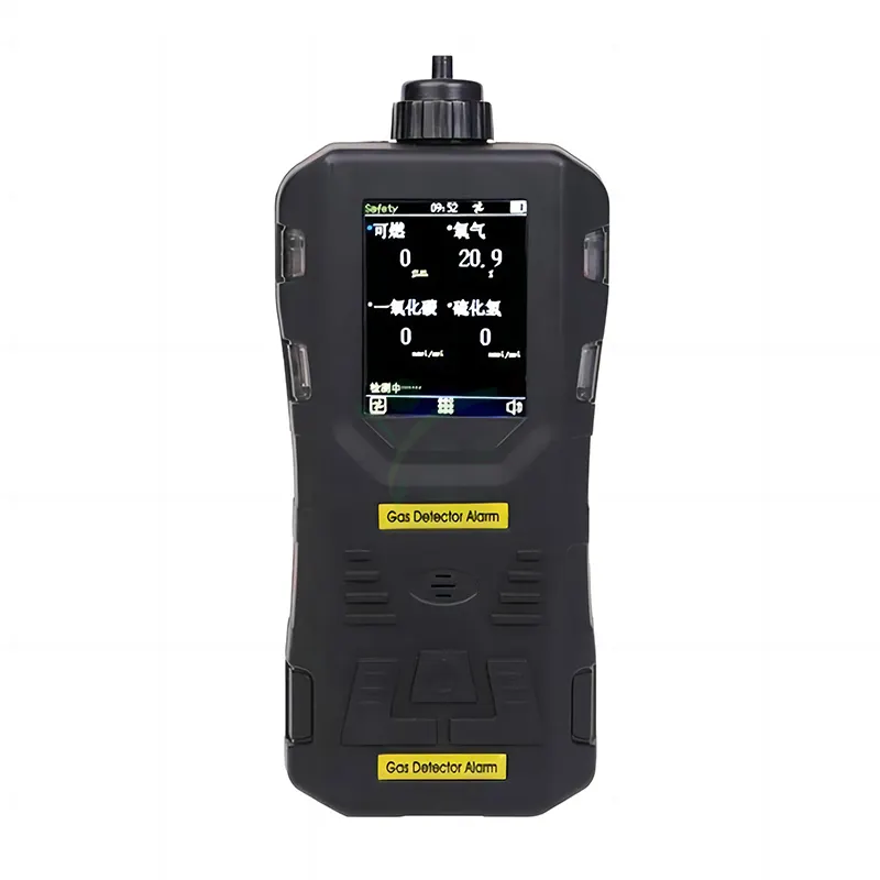portable pump gas detector alarm, oxygen O2, ozone O3, nitric oxide NO monitoring instrument