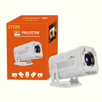 Projecteur de cinéma maison intelligent portable HY320 avec écran LCD, décodage 4K, 180 lumens ANSI, Android 13 OS, mini double Wi-Fi, 2 Go/8 Go de RAM, garantie 1 an