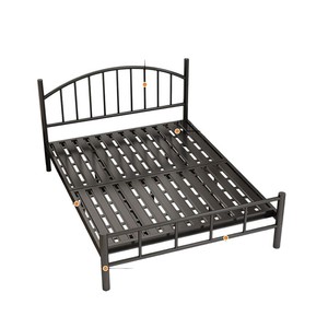 Cama Moderna con Estructura <span class=keywords><strong>de</strong></span> Hierro para <span class=keywords><strong>Alquiler</strong></span> en Hoteles, Hospitales, Escuelas, Villas y Apartamentos - 1.8m con Tapicería <span class=keywords><strong>de</strong></span> Tela - Product Image 2