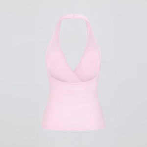 नए आगमन कस्टम हैल्टर स्पोर्ट्स जिम टैंक शीर्ष वी-आकार कसरत नायलॉन स्पैंडेक्स ने लुभावनी महिला योग स्लीवलेस टैंक टॉप - Product Image 6